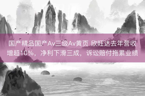 国产精品国产Av三级Av黄页 欣旺达去年营收增超10%，净利下滑三成，诉讼赔付拖累业绩