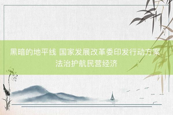 黑暗的地平线 国家发展改革委印发行动方案 法治护航民营经济