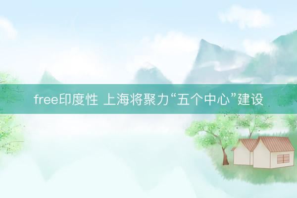 free印度性 上海将聚力“五个中心”建设