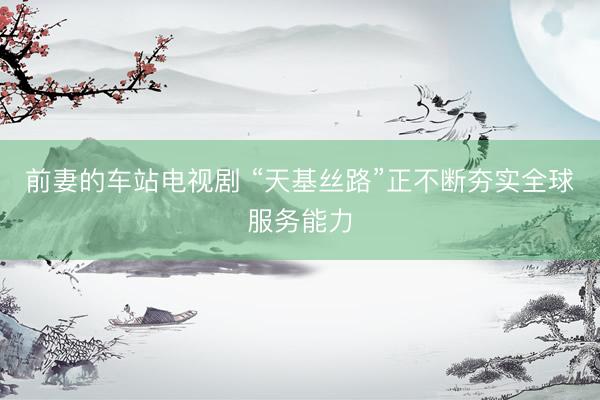 前妻的车站电视剧 “天基丝路”正不断夯实全球服务能力