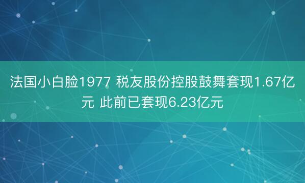 法国小白脸1977 税友股份控股鼓舞套现1.67亿元 此前已套现6.23亿元