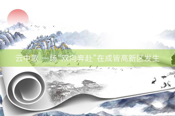 云中歌 一场“双向奔赴”在成皆高新区发生