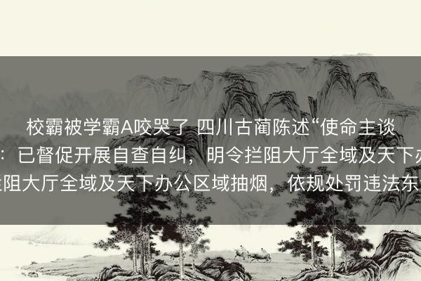 校霸被学霸A咬哭了 四川古蔺陈述“使命主谈主员边抽烟边办业务”：已督促开展自查自纠，明令拦阻大厅全域及天下办公区域抽烟，依规处罚违法东谈主员